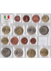 2012 - Italia serie 8 monete euro da divisionale fdc
